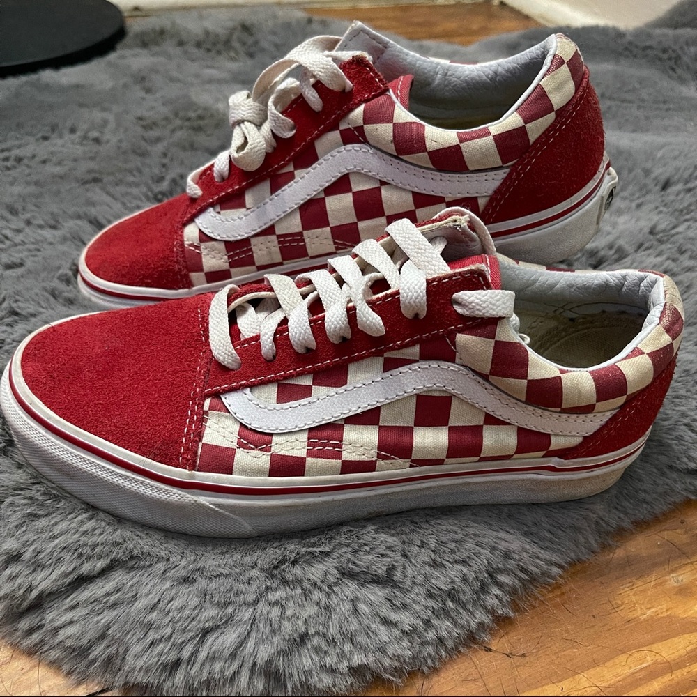 Red Checkered Vans